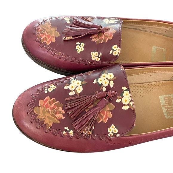 FITFLOP Sz 7.5 Petrina Dark Floral Mocca Loafers Shoes - Picture 4 of 8